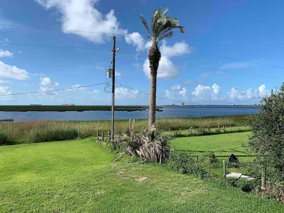 Beautiful view of the Gulf from patio/ back yard.
