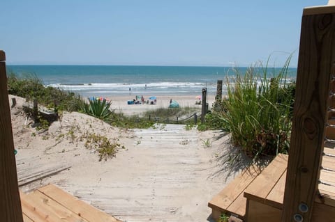 Steps leading to beach.