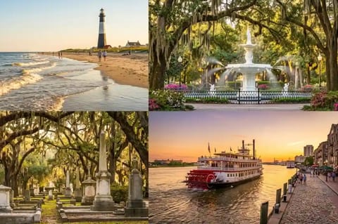 Convenient to all that Savannah has to offer! 
🏙️ Historic Downtown Savannah & River Street - 11 miles (25 -30 min drive)
🦎 Savannah National Wildlife Refuge - 4 miles
⚾ Grayson Stadium (Savannah Bananas) - 15 miles
🏖️ Tybee Island - 45 min
🌊 Hilton Head Island, SC - 45 min