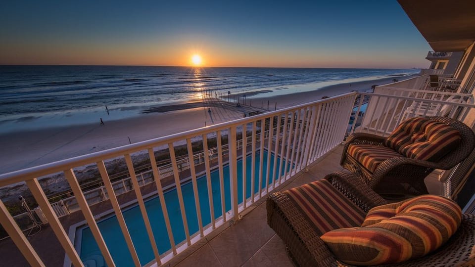 Sunrise From the Balcony - Sanibel 303 Oceanfront at its Best!