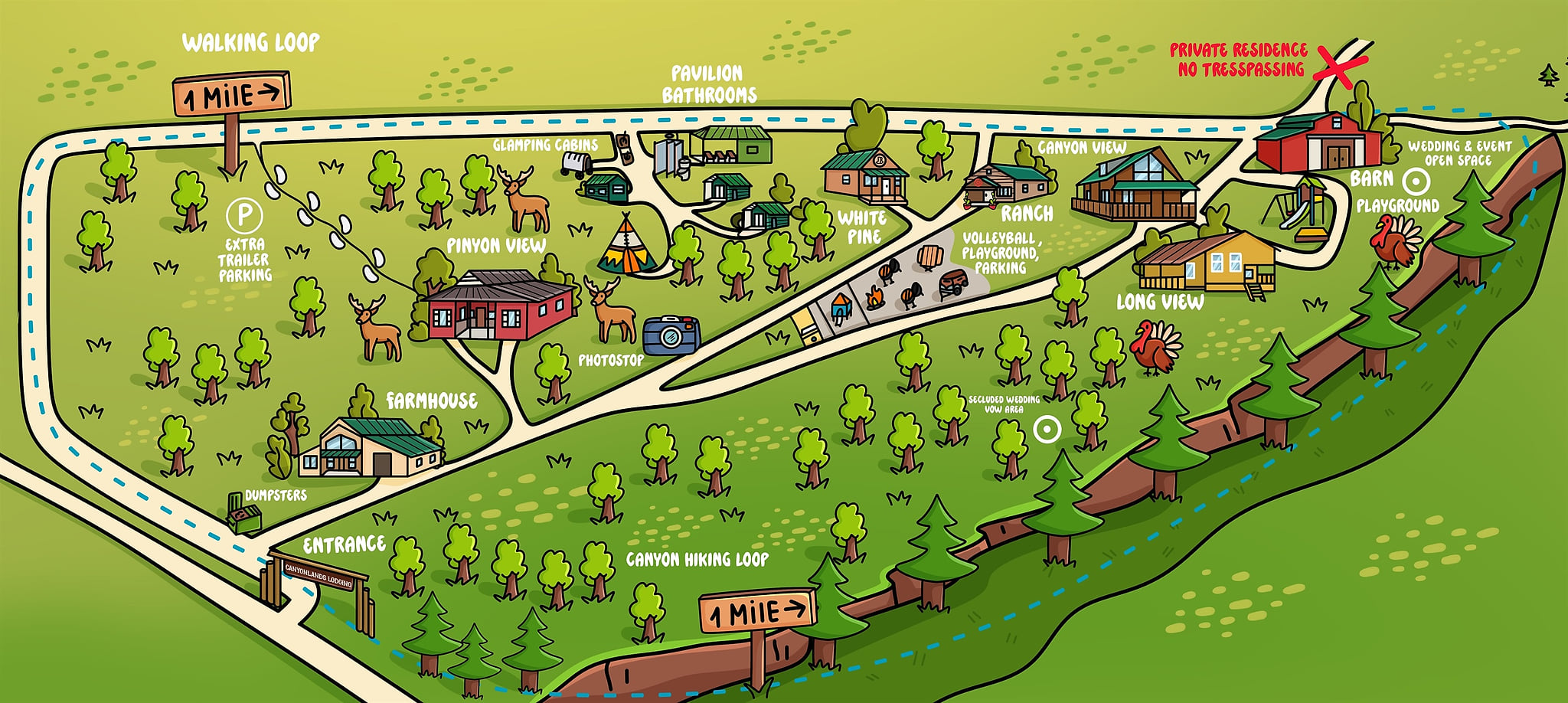 Full Ranch Cartoon map rendition