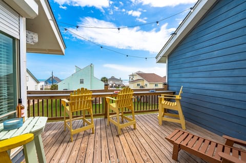 The Dream: Private Gulf-view deck. Perfect for morning coffee or sunset cocktails.