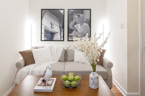 Cozy living room corner with modern charm.