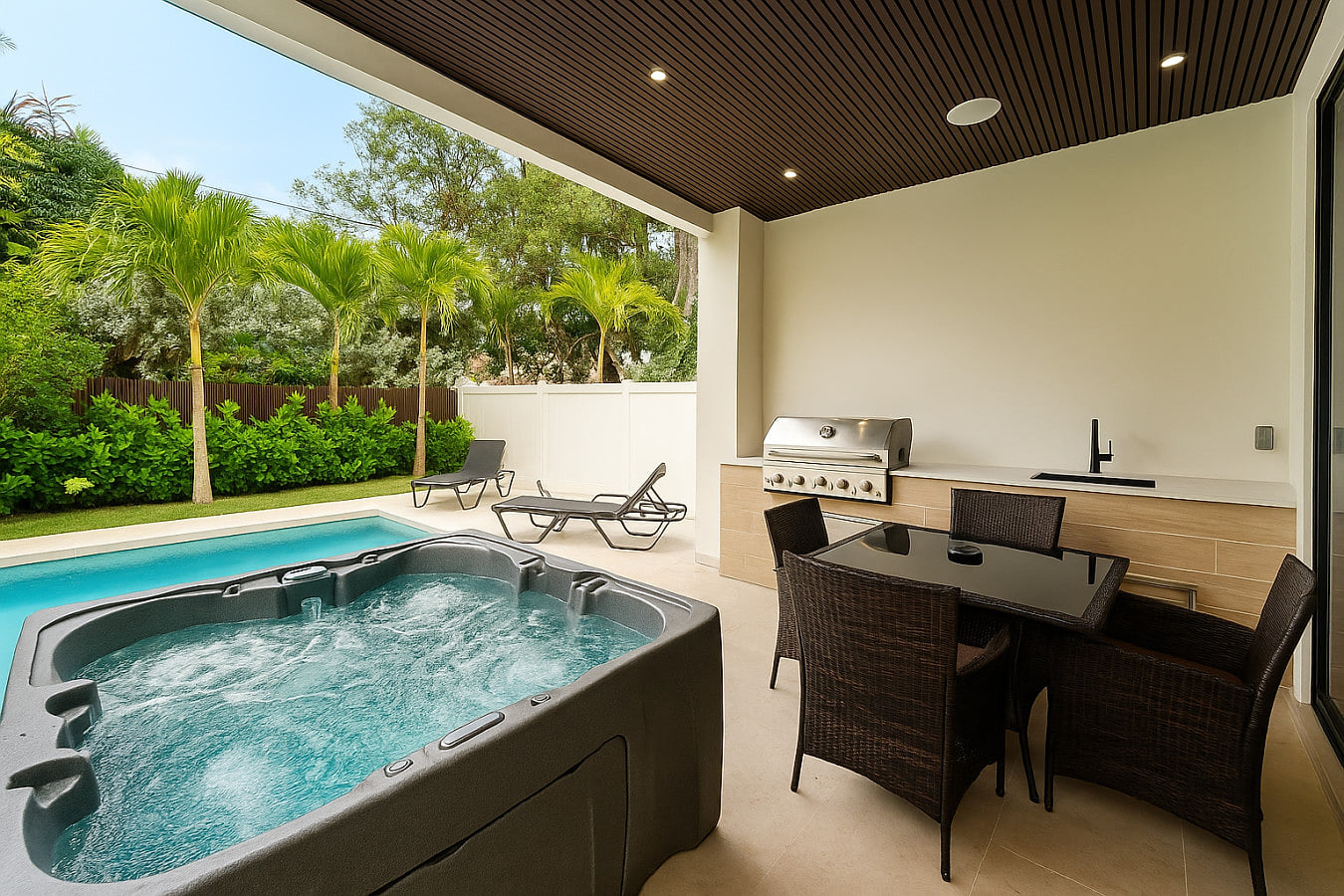 Jungle Serene Lux Home w Pool, Sauna, & Ice Bath! - Fort Lauderdale