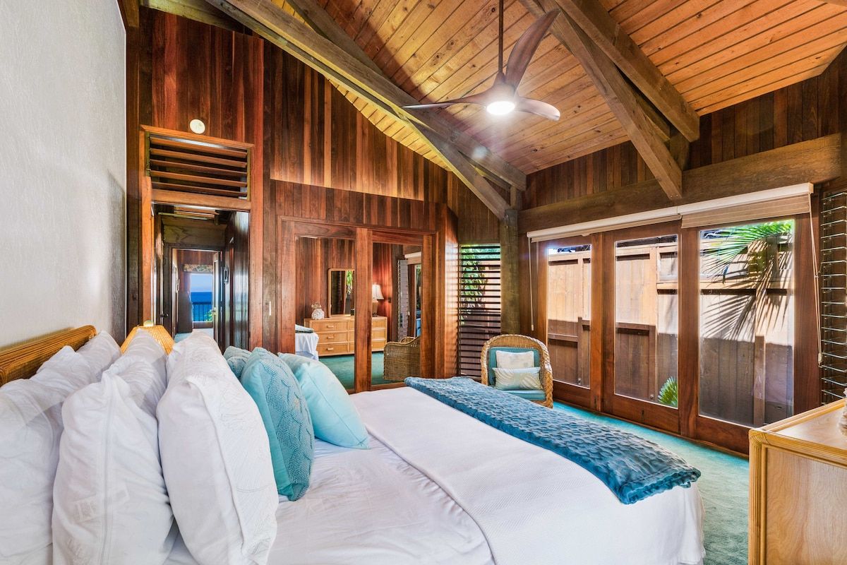 All of the bedrooms in the home including upstairs bedroom 2 are spacious and have adequate storage space.