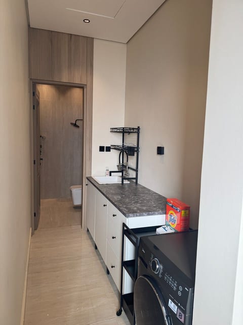 Studio with kitchen and coffee corner