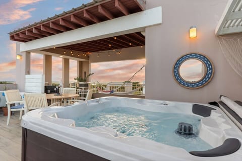 Rooftop hot tub