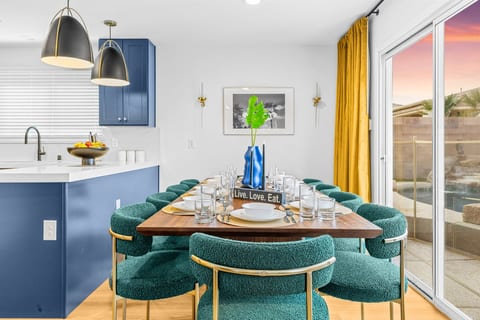 Group dining anyone? 10-Seat group dining table immediately next to the kitchen to serve your food as fast as possible.-Adventure Awaits
