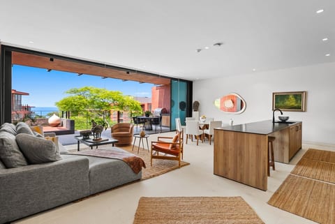 Open plan living and dining