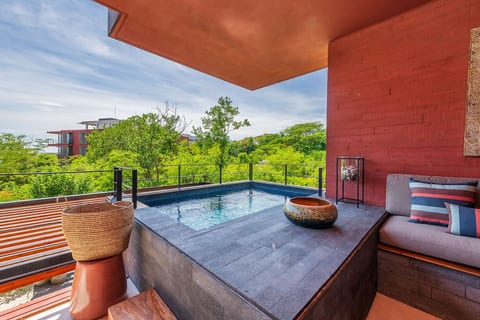 Private balcony and plunge pool