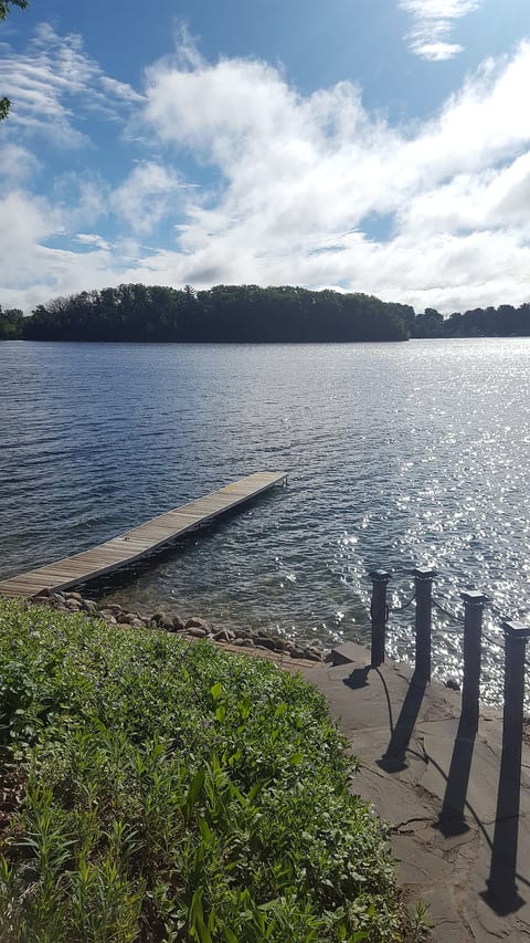 Silver Lake Cottage - private dock with hard, sandy bottom swimming area