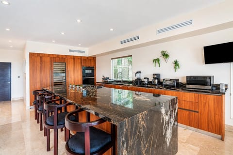 Sleek Modern Kitchen with Island Bar