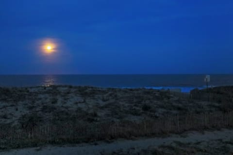 A moonlit night over the Atlantic Ocean