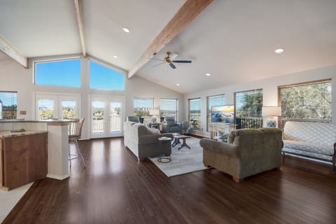 Open Floor Plan with Lake & Hill Country Views