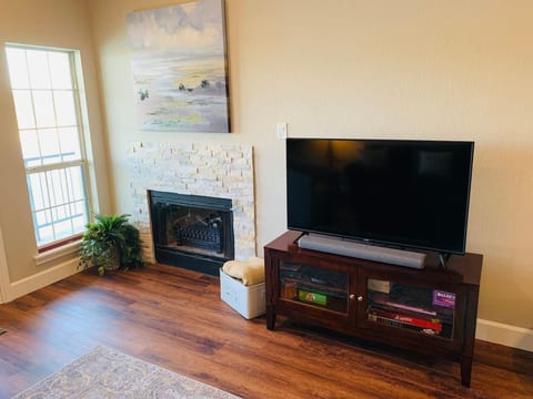 HDTV & Fireplace in Living Room