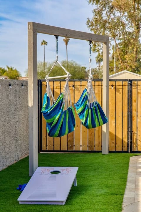 Hammock Swings and Cornhole