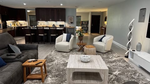 Spacious Living/Great Room with Large TV