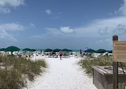 Our Private Beach with chairs and umbrellas all included!!