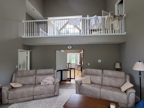 Family Room First Floor open to Loft Second Floor two story family room with skylights