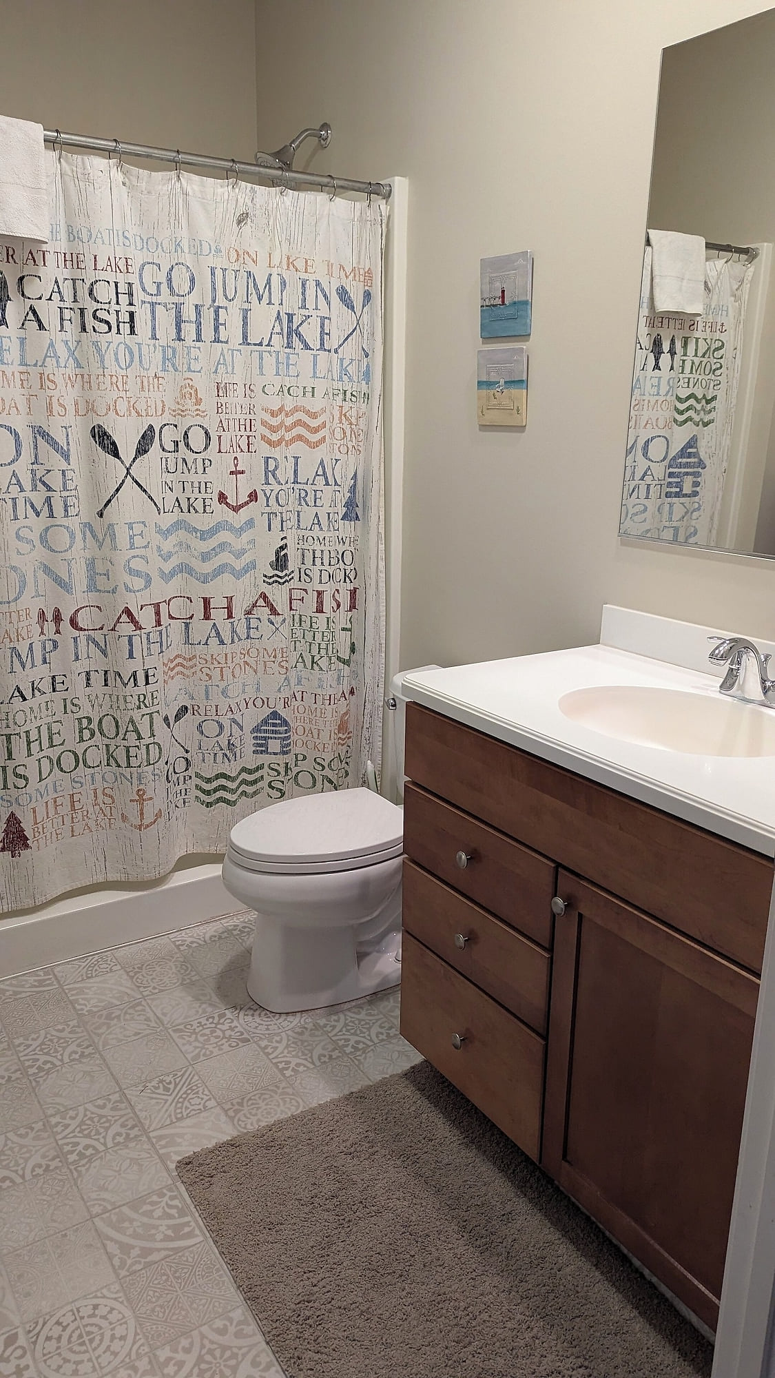 First floor bath with easy step-in shower