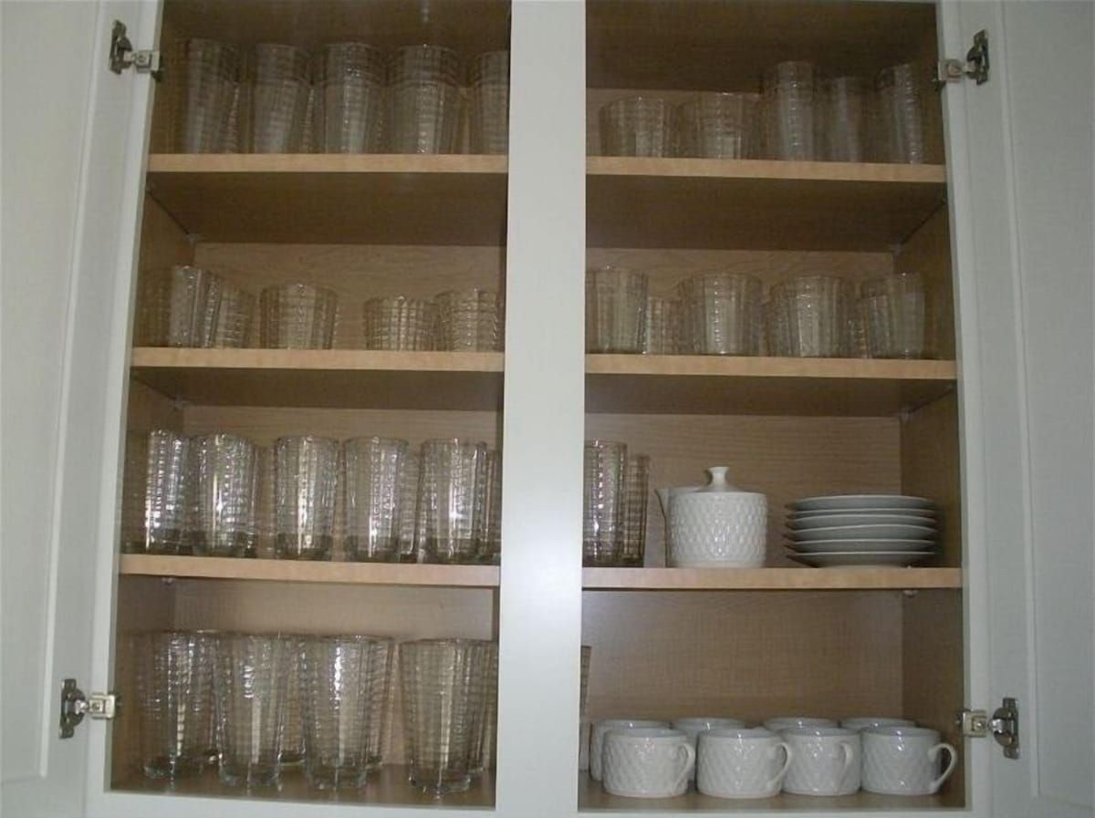 Plenty of glasses and dinnerware!