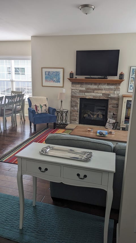 View into the living room from the foyer