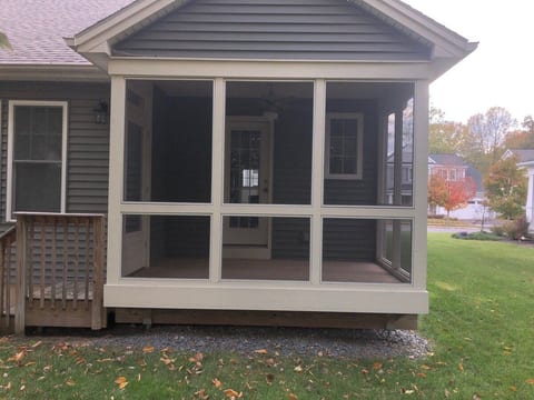 Screened in back patio