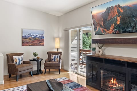 Upper level open concept living and dining