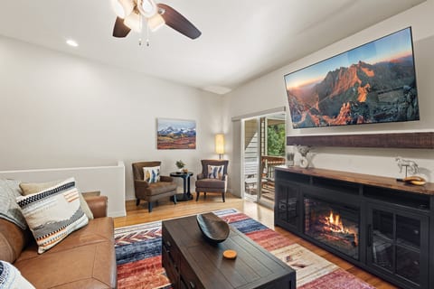 Upper level open concept living and dining