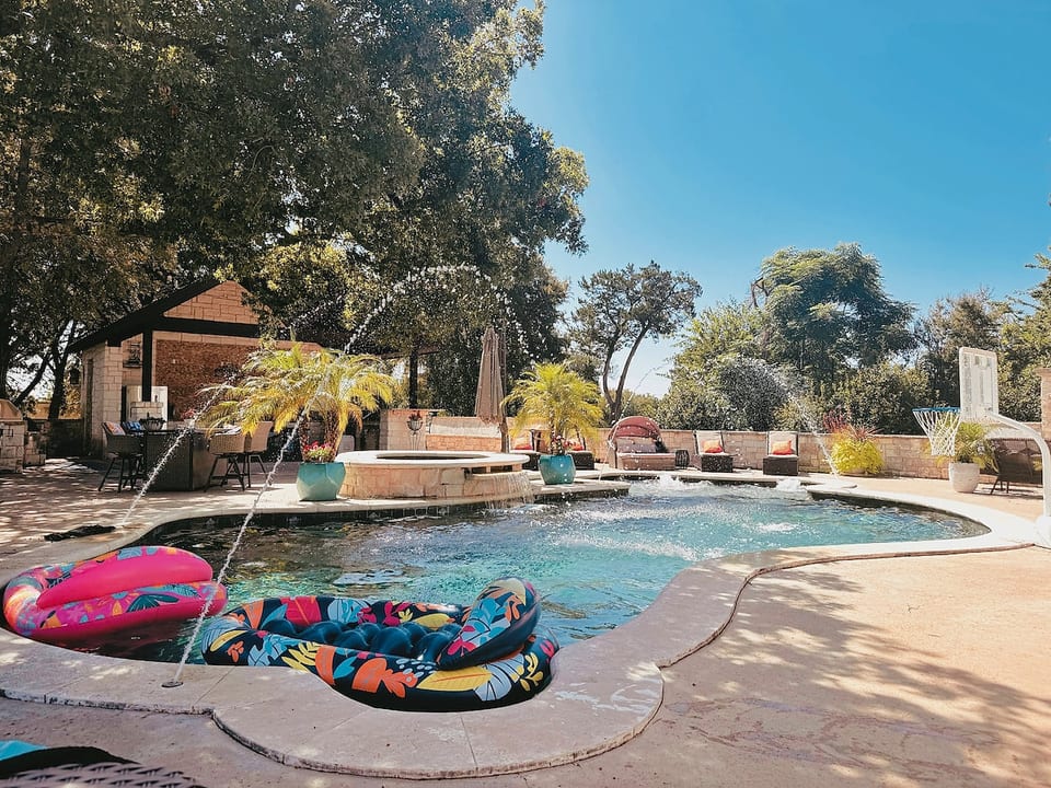 Step into your own private resort!  Our spacious backyard is designed for total relaxation & outdoor fun featuring so many custom upgrades.