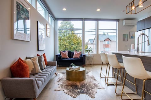 Another view on main living area - enjoy bright colors and natural light.