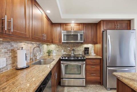 Lots of counter space for cooking and baking.