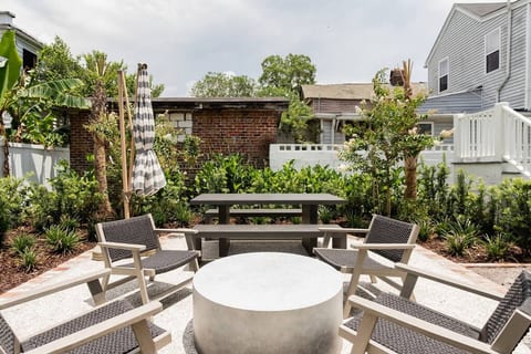 Step outside and unwind! Our private backyard offers a lovely place to relax with comfortable seating.