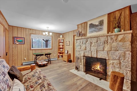 Warm Up in Front of the Main Level Fireplace