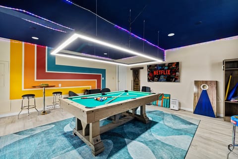 Ultimate Game Room: Skeeball, pool, ping pong, arcades, and a smart TV—game night starts here.