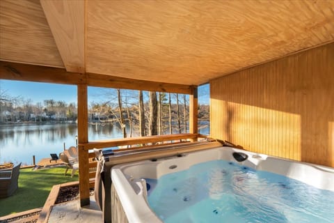 Unwind in total privacy—your own hot tub awaits. Relax, soak, and enjoy the views.