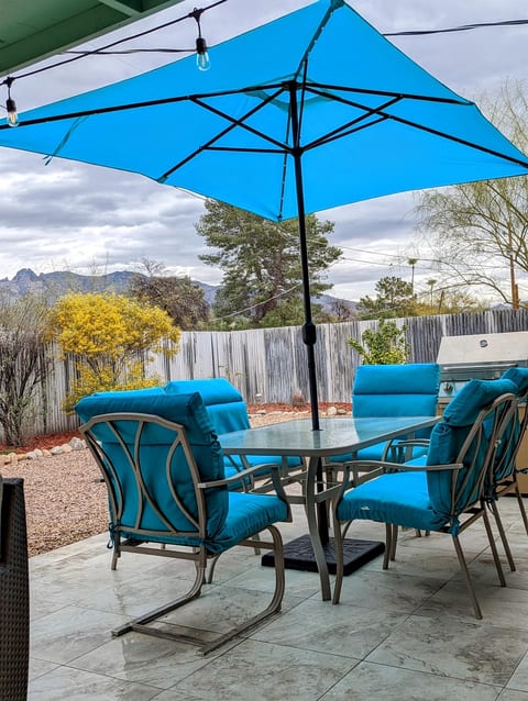 Very private back yard with a 6' privacy fence. Enjoy entertaining while looking at the mountain views!