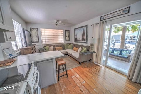Open concept with kitchen and living room