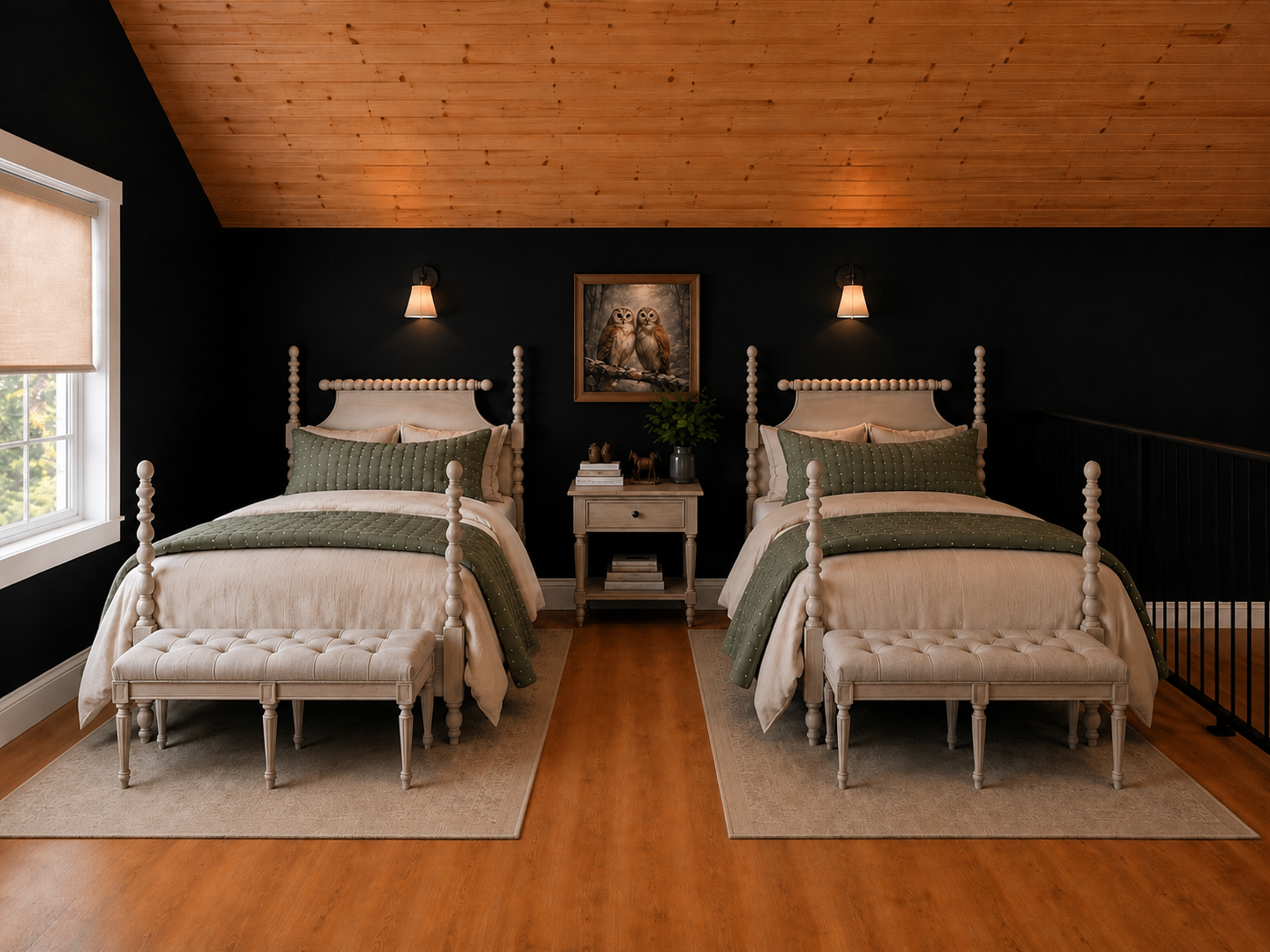 Sleeping Loft with two queen beds