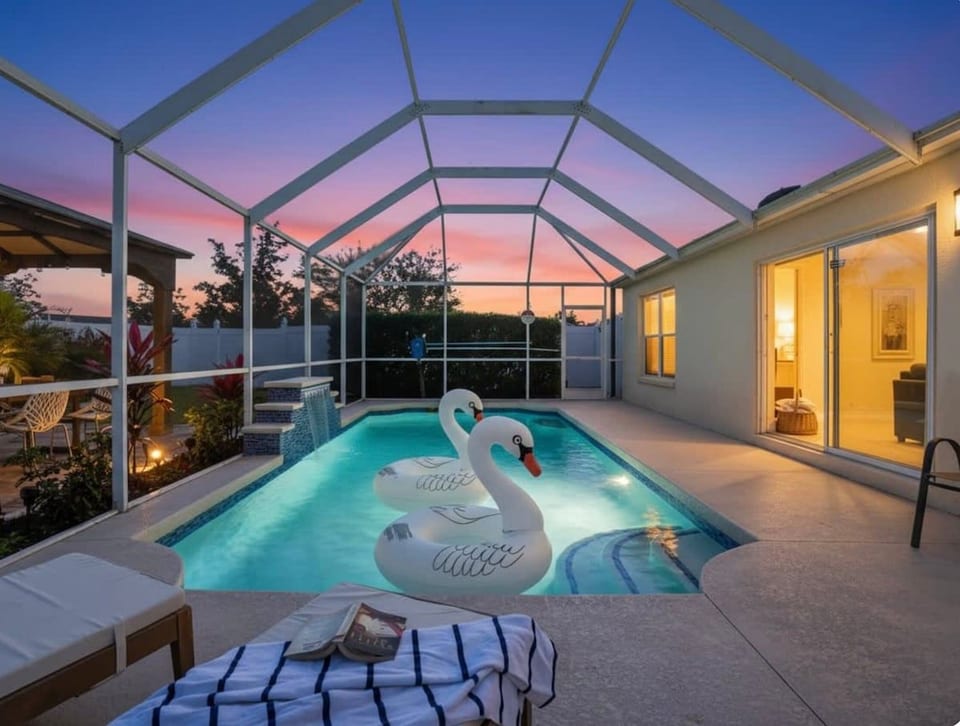 Perfect place to relax, read a book, and cool down with a dip in crystal clear pool with water fall feature