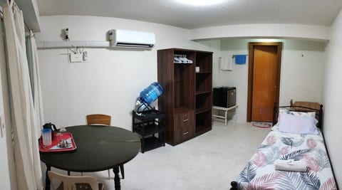 Rm 104 with Uratex Foam Single Bed, Split Type Aircon, WiFi Router, (Mini-Fridge & Water Disp. are in Kitchenette), (NO TV)