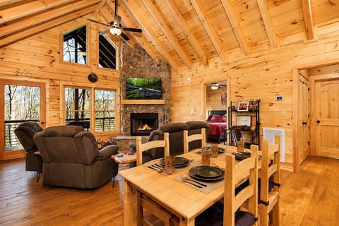 Cozy Cabin Retreat | Hot Tub, Vinyl & Views image 3