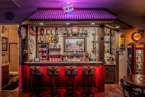 Get ready to make your favorite drink at our Harley Davidson Bar!