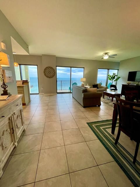 Living room with ocean view