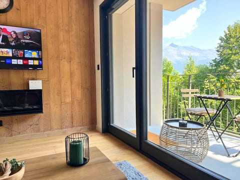 Mountain Views in 1BR Flat at St. Gervais