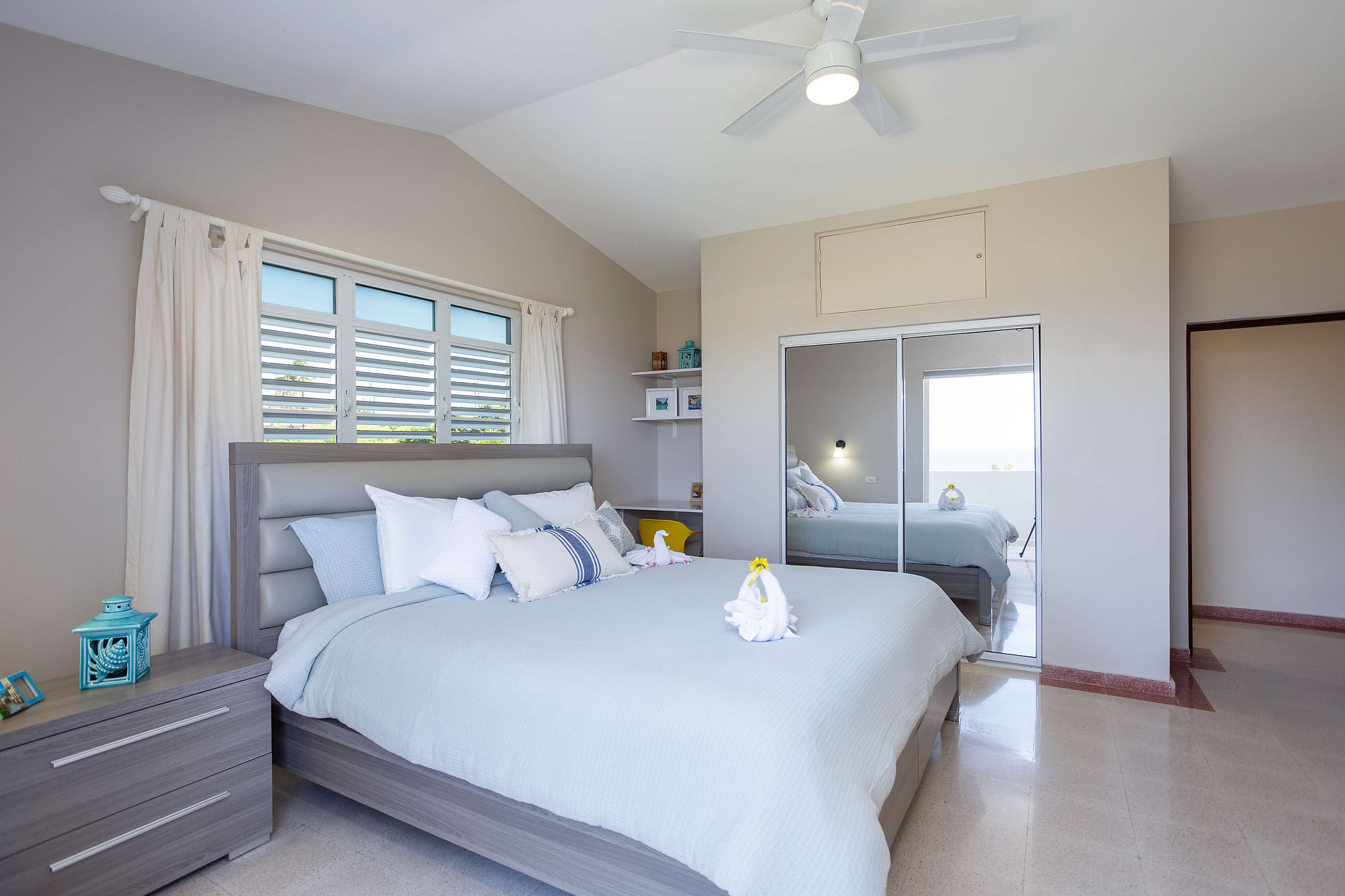 Primary bedroom with closet view