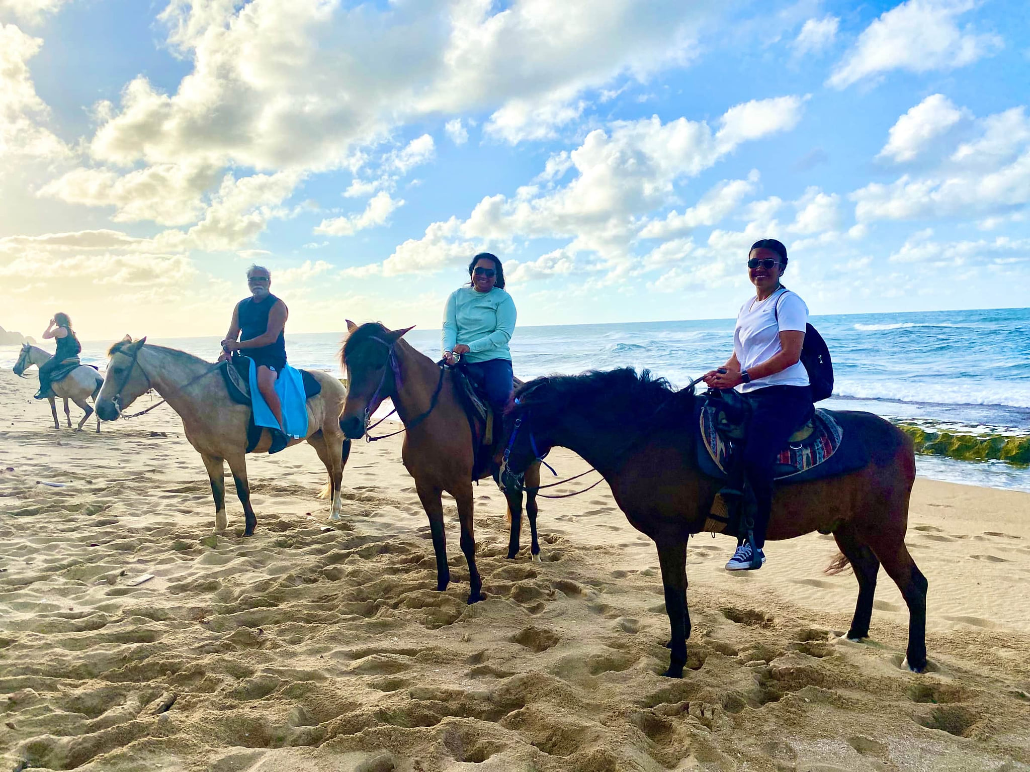 Horse back riding on the beach in Isabela @ sunset
