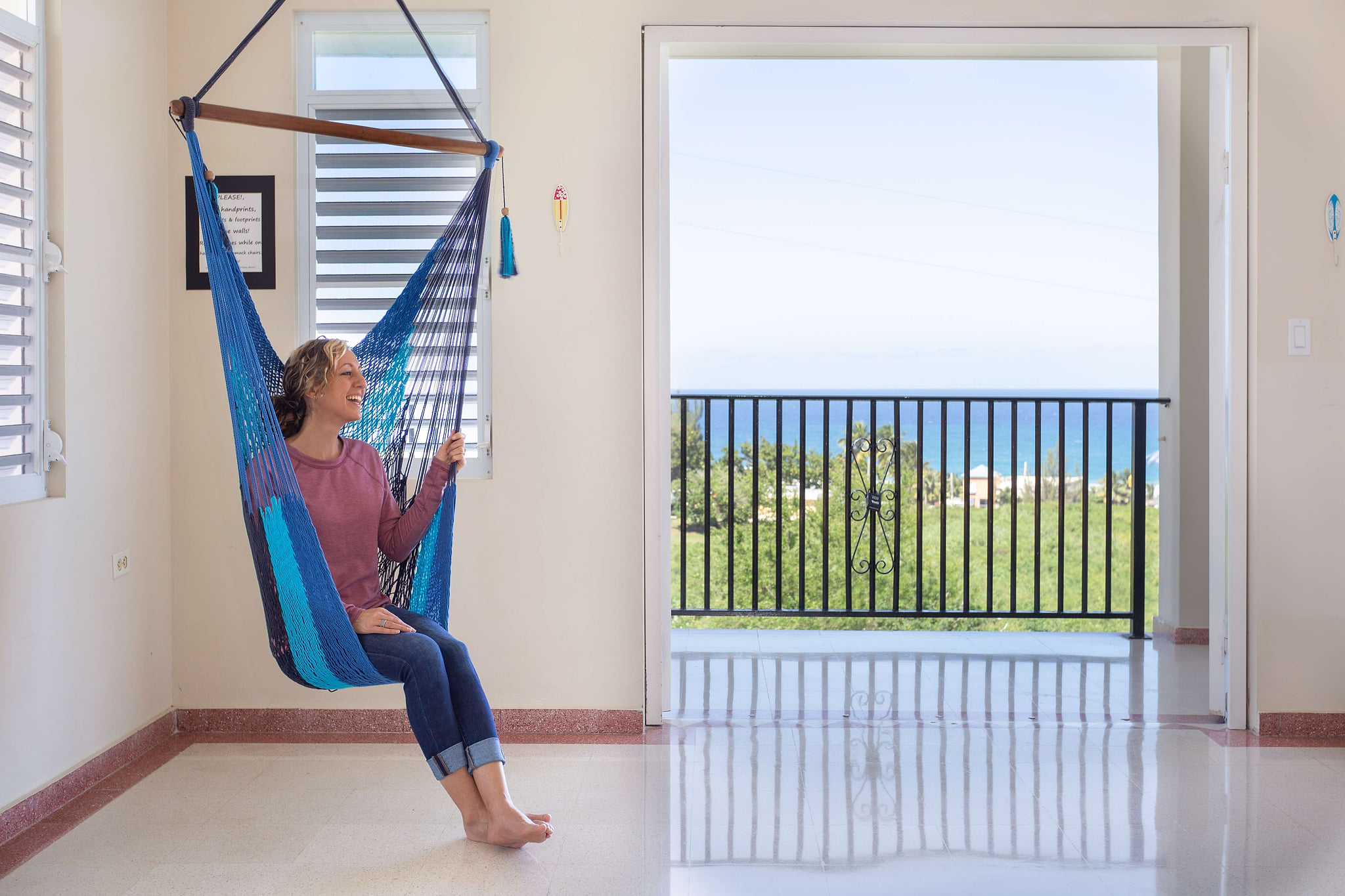 Hammock chair to to take in the ocean breezes