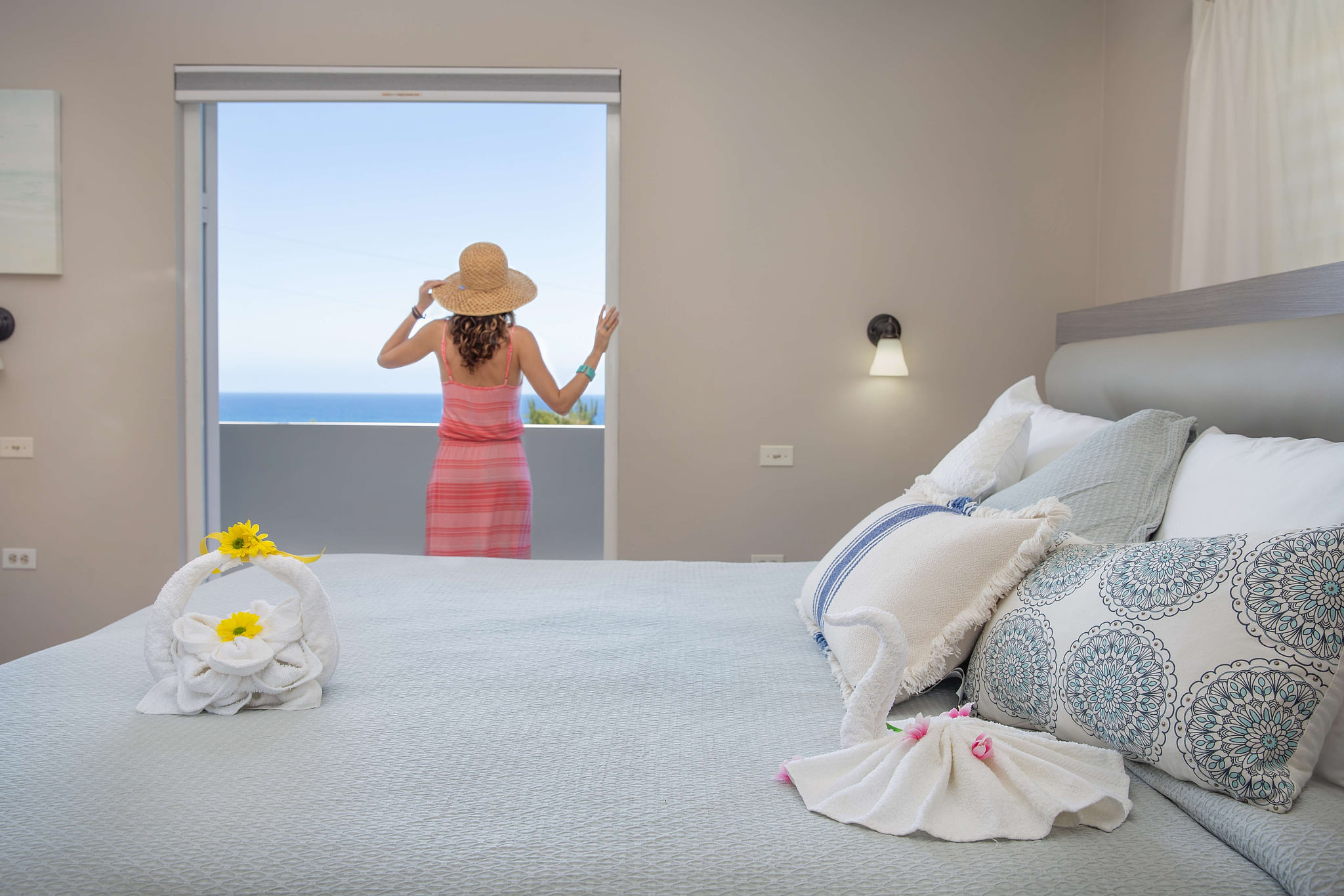 Private ocean view balcony
