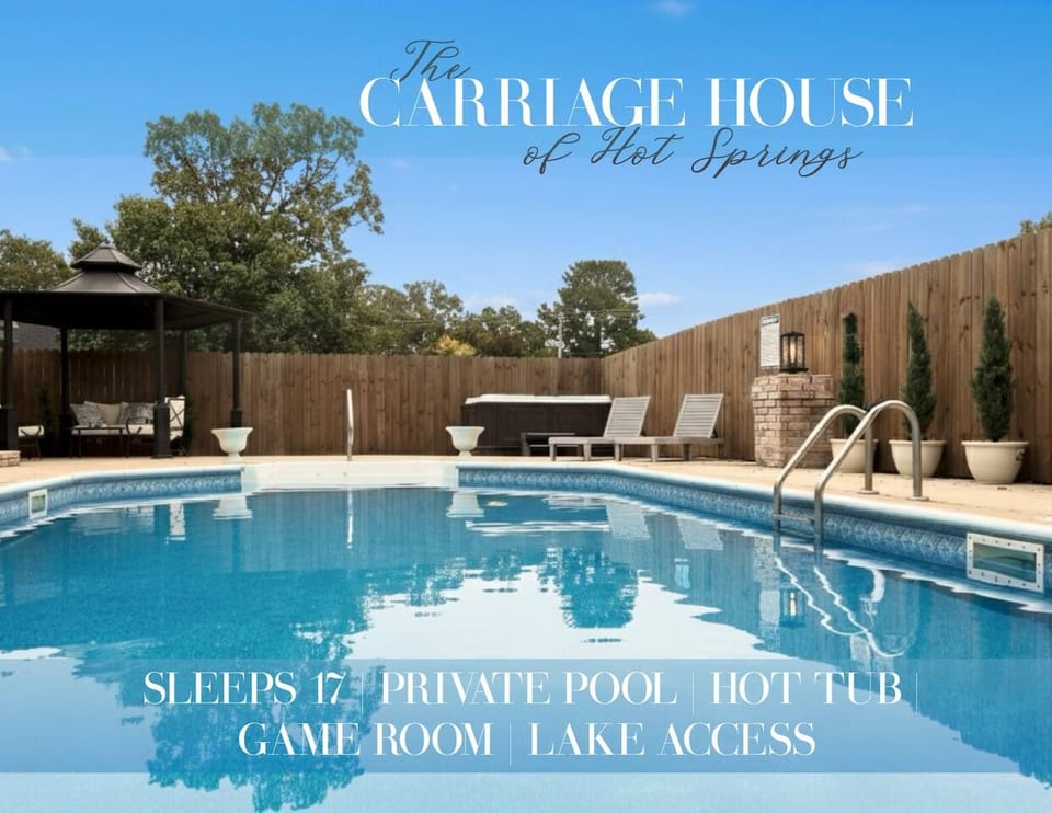 Inviting private pool with hot tub